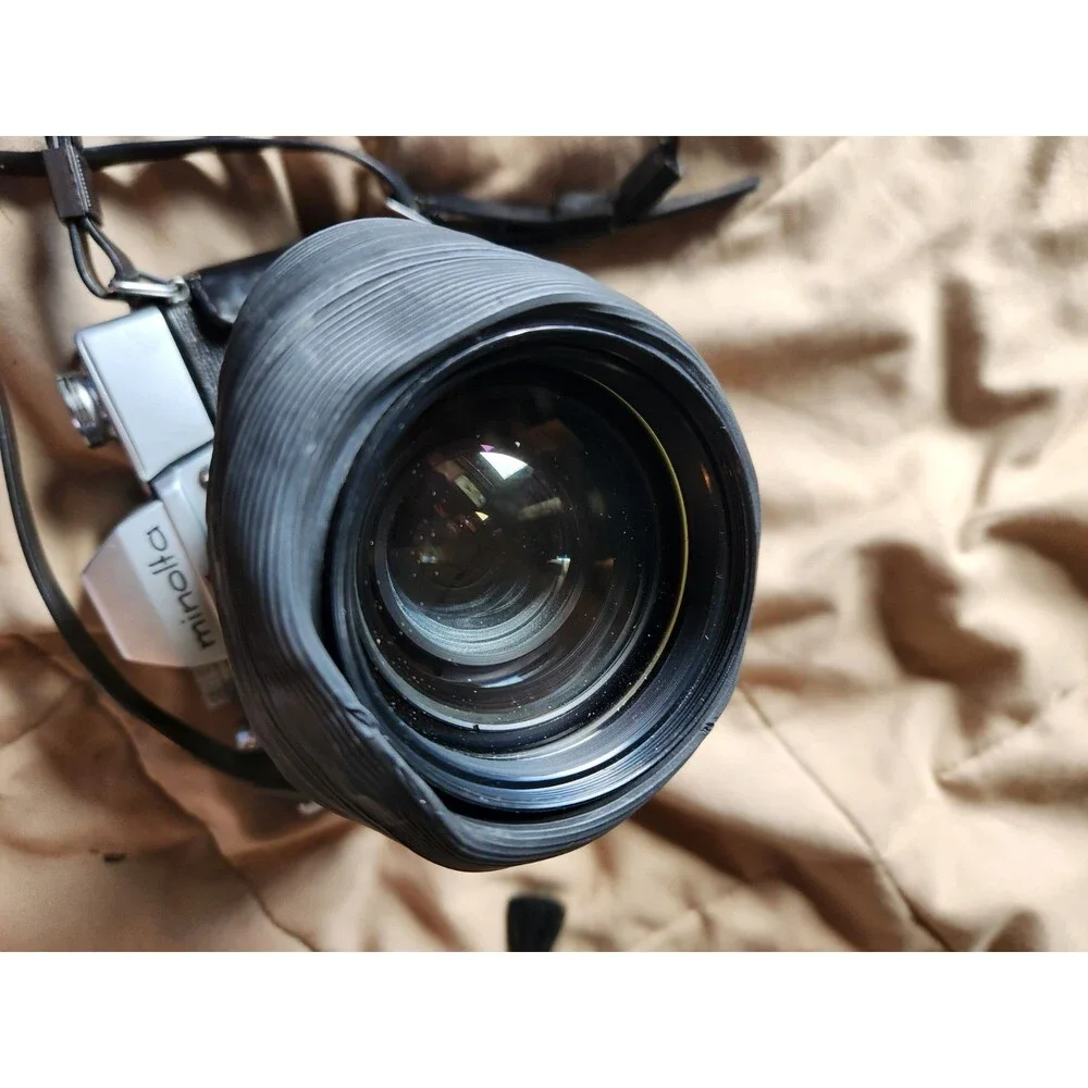 Minolta SRT 101 35mm Film SLR Camera w/ Promaster 35-105mm Zoom Lens - TESTED
